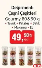 GOURMY DEĞİRMENLİ ÇEŞNİ ÇEŞİTLERİ 80/90 G fiyat ve kampanya bilgisi